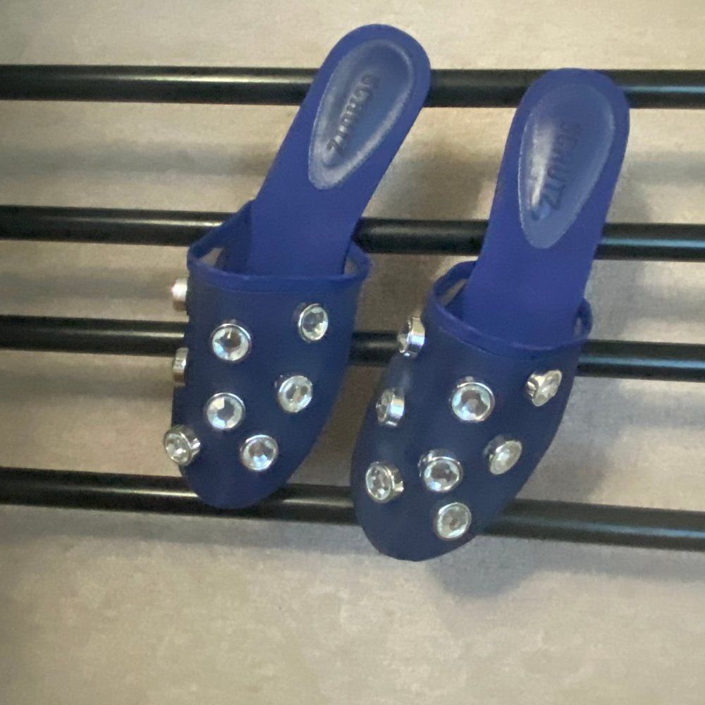 SCHUTZ Women Girah Crystal Embellished Mules - NEW NWOB - Picture 6 of 8